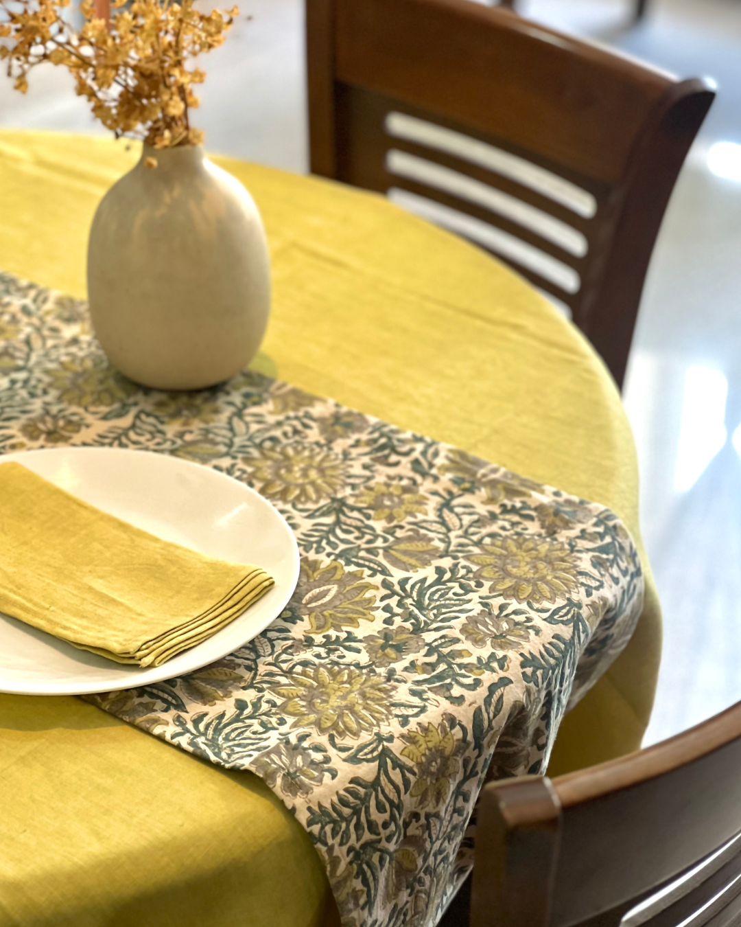 Lemon Yellow Linen Table Cloth