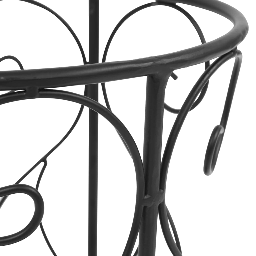 Paraplystativ gammeldags stil metall 26x46 cm svart
