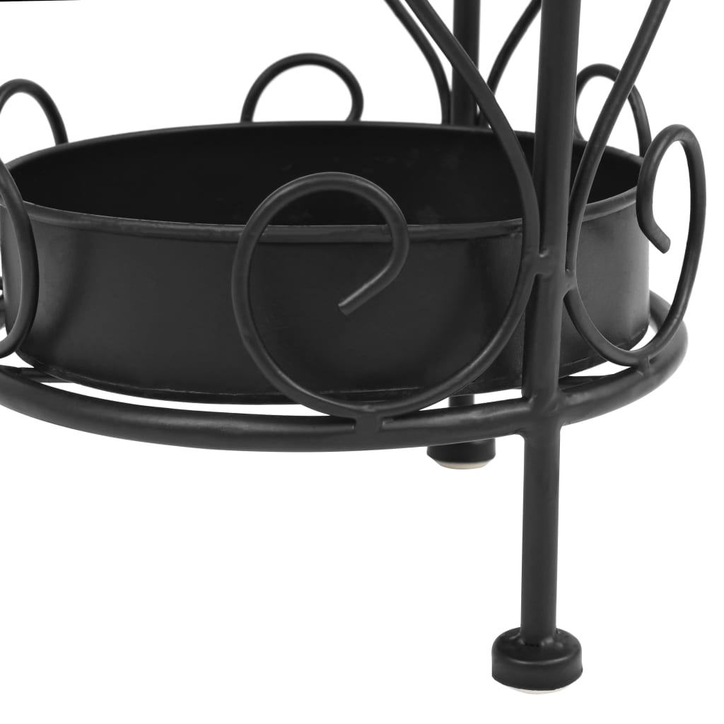 Paraplystativ gammeldags stil metall 26x46 cm svart