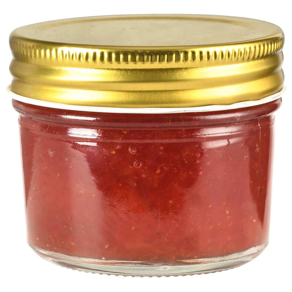 Syltetøyglass med gule lokk 24 stk 110 ml
