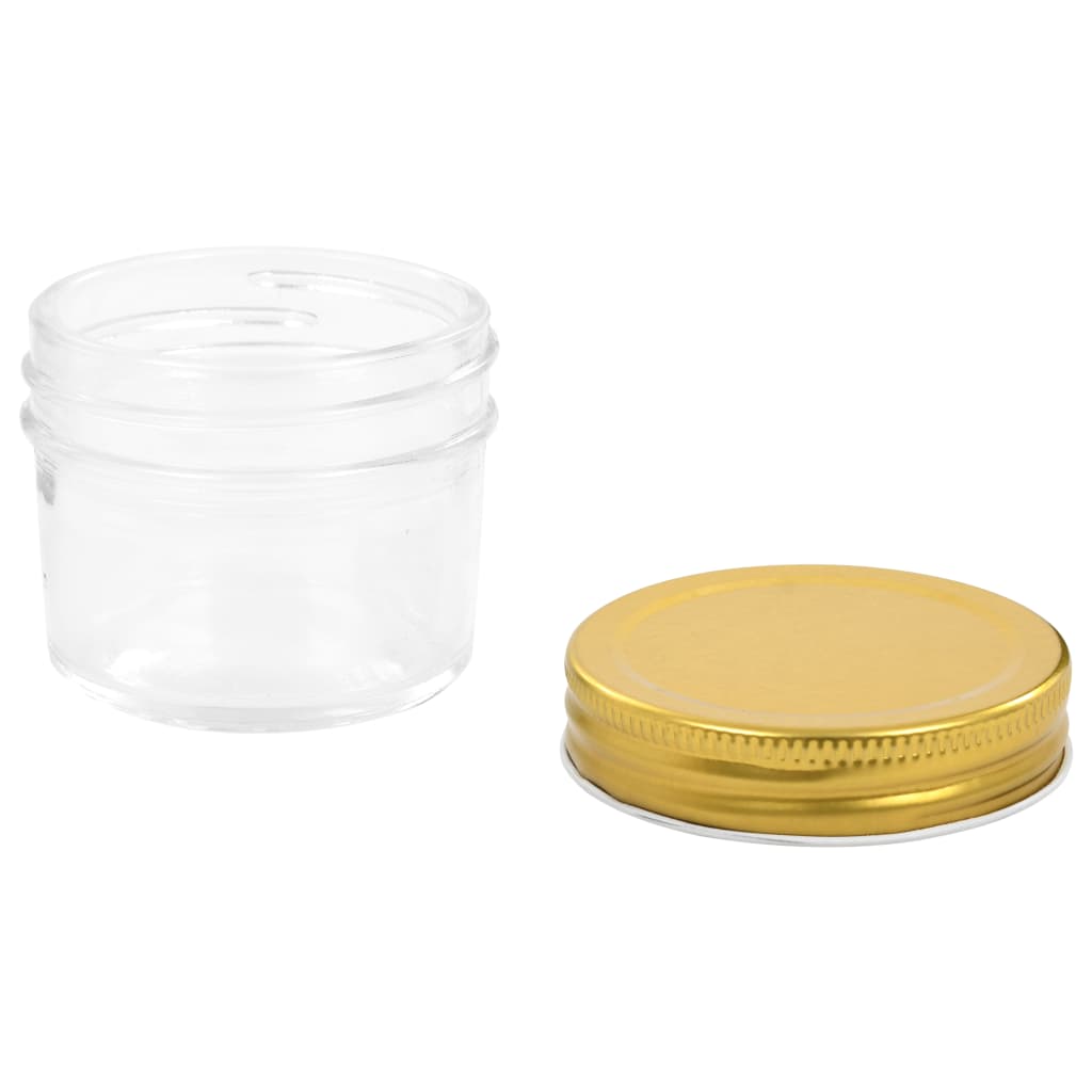 Syltetøyglass med gule lokk 24 stk 110 ml