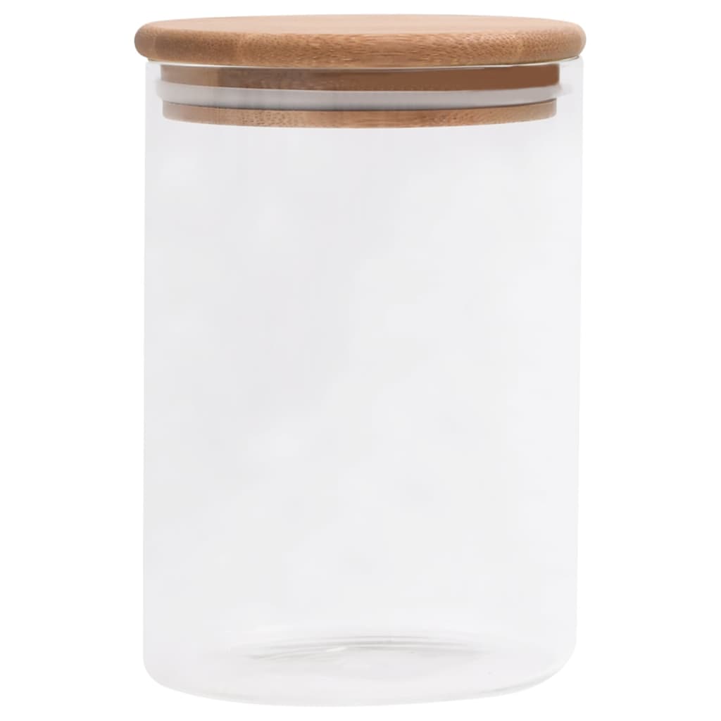 Glasskrukker med bambuslokk 4 stk 800 ml