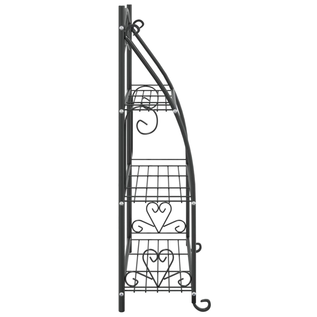 Blomsterstativ svart 56x30x96 cm stål