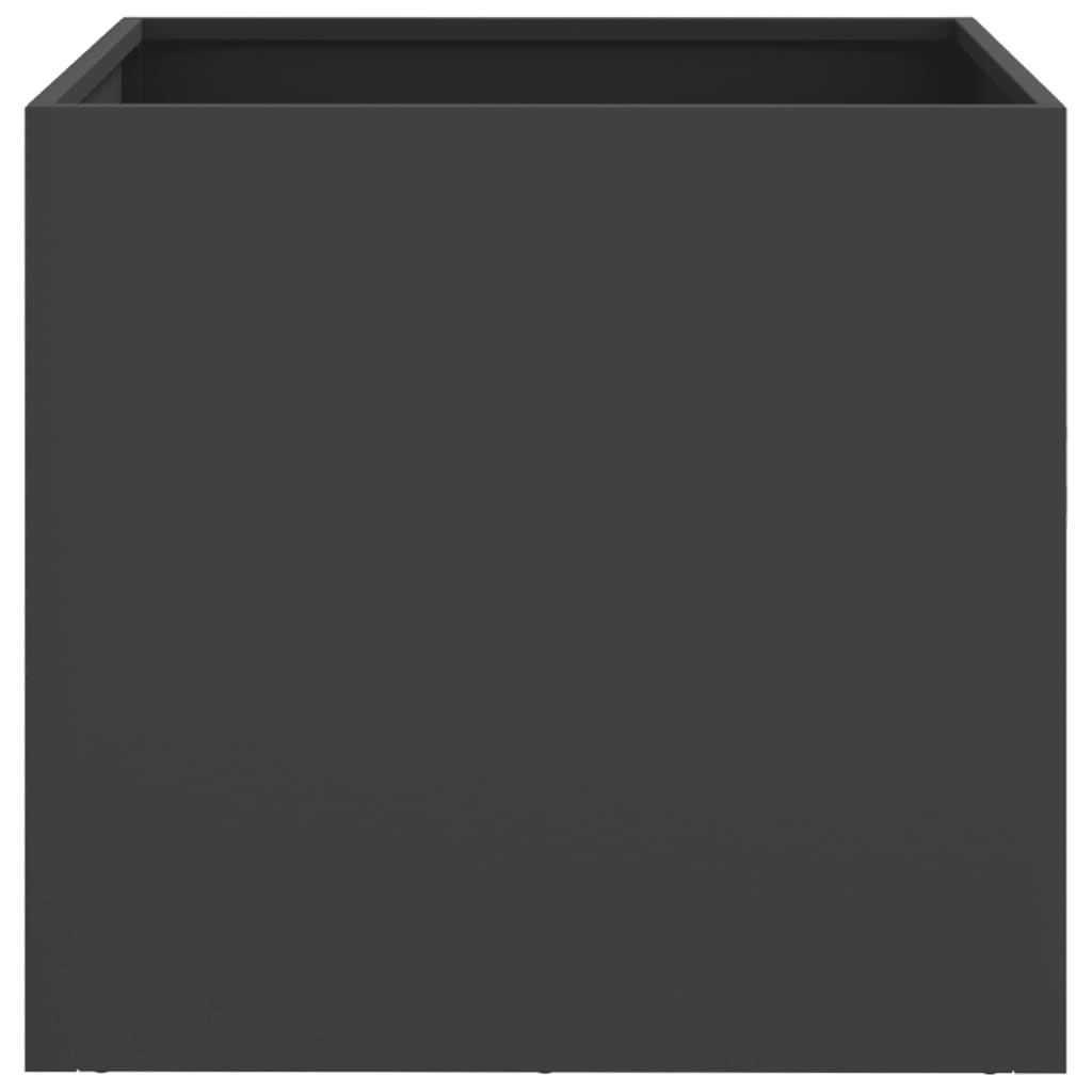 Plantekasser 2 stk svart 42x40x39 cm stål