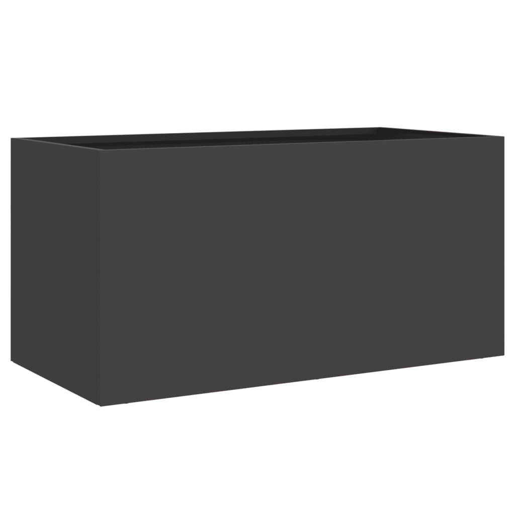 Plantekasse svart 62x30x29 cm stål