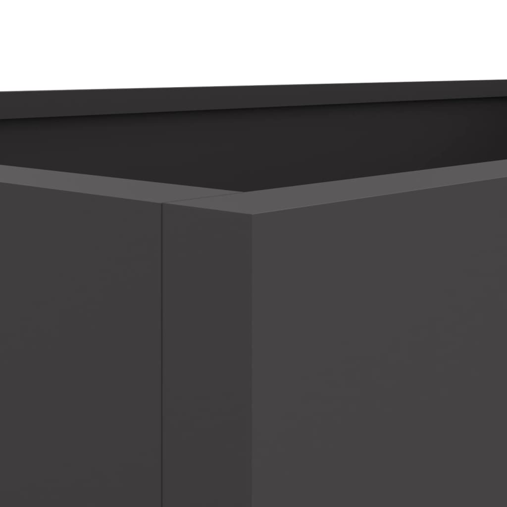 Plantekasse svart 62x30x29 cm stål