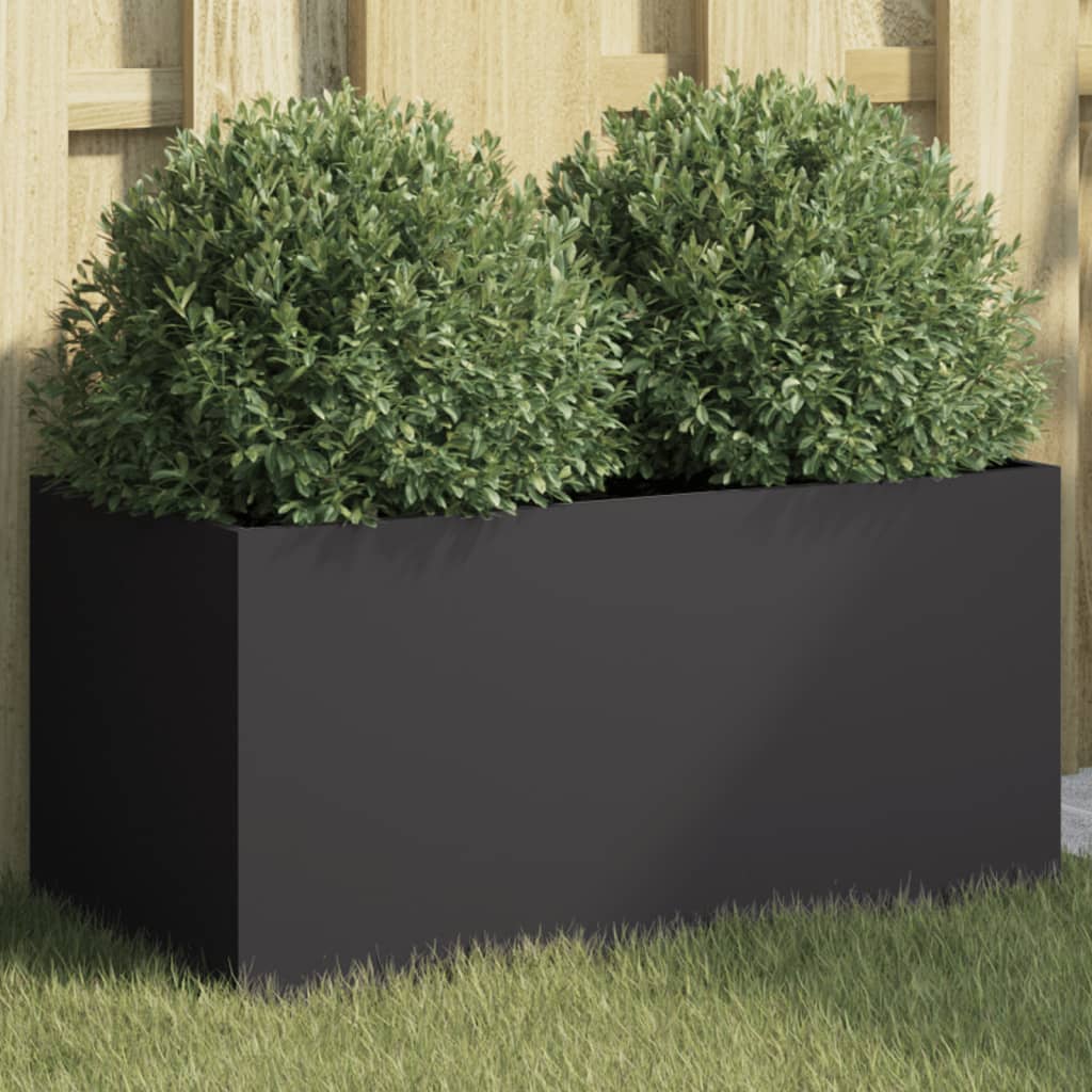 Plantekasse svart 62x30x29 cm stål