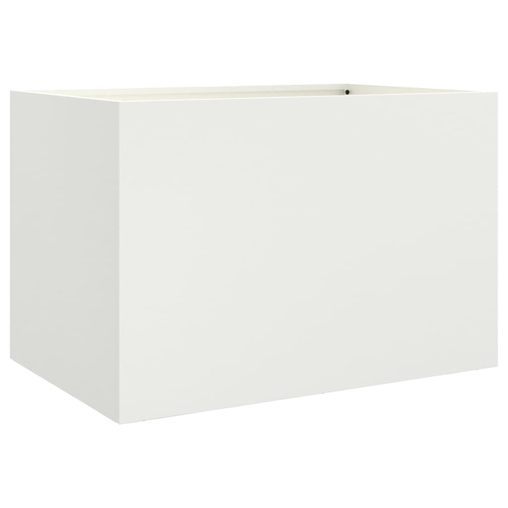 Plantekasse hvit 62x40x39 cm stål