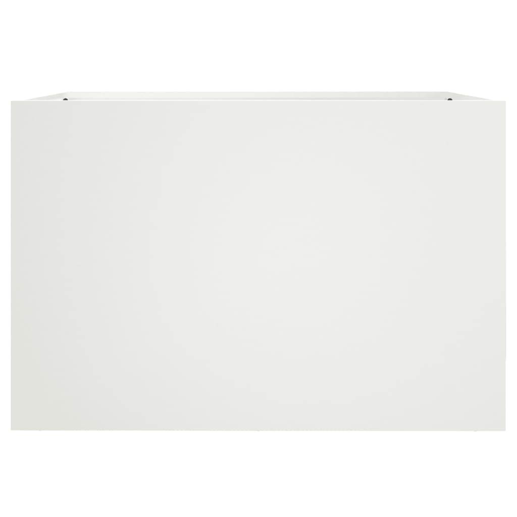 Plantekasse hvit 62x40x39 cm stål