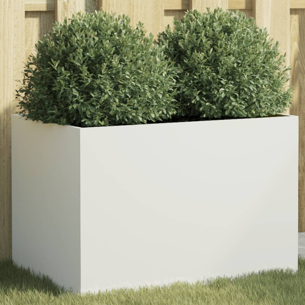 Plantekasse hvit 62x40x39 cm stål