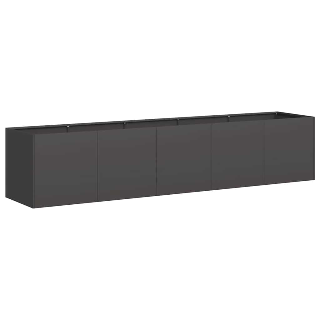 Plantekasse svart 200x40x40 cm kaldvalset stål