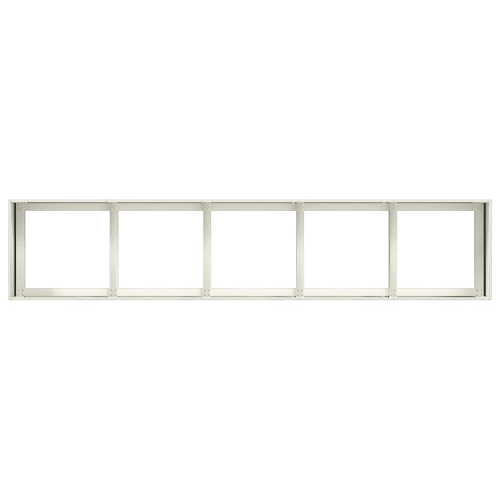 Plantekasse hvit 200x40x40 cm kaldvalset stål