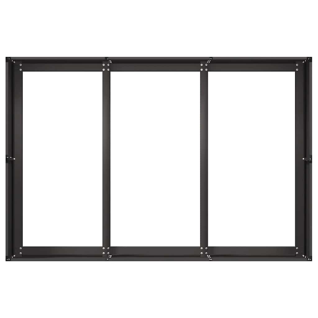 Plantekasse svart 120x80x40 cm stål