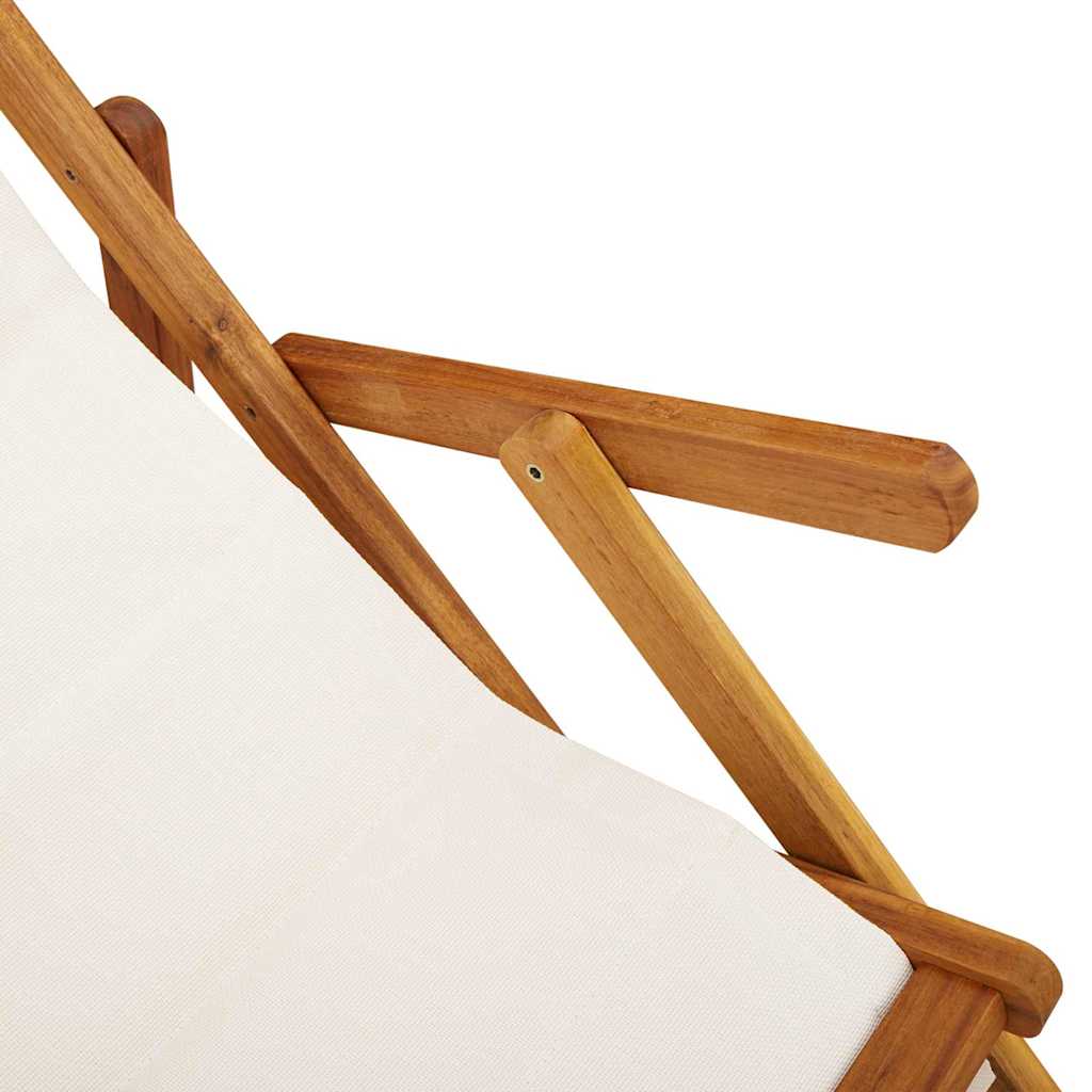 Strandstol 2 pcs Brun 61.5 x 123 x 82cm Massivt akasietre