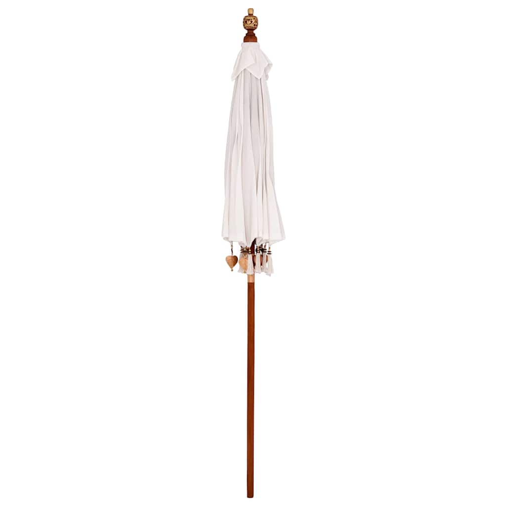 Balinesisk Parasol Krem (180-190) x 260 cm Bomull og solid tre