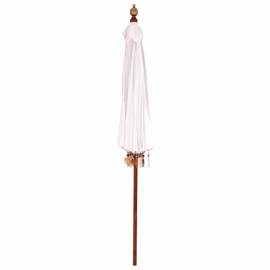 Balinesisk Parasol Krem (210-220) x 260 cm Bomull og solid tre