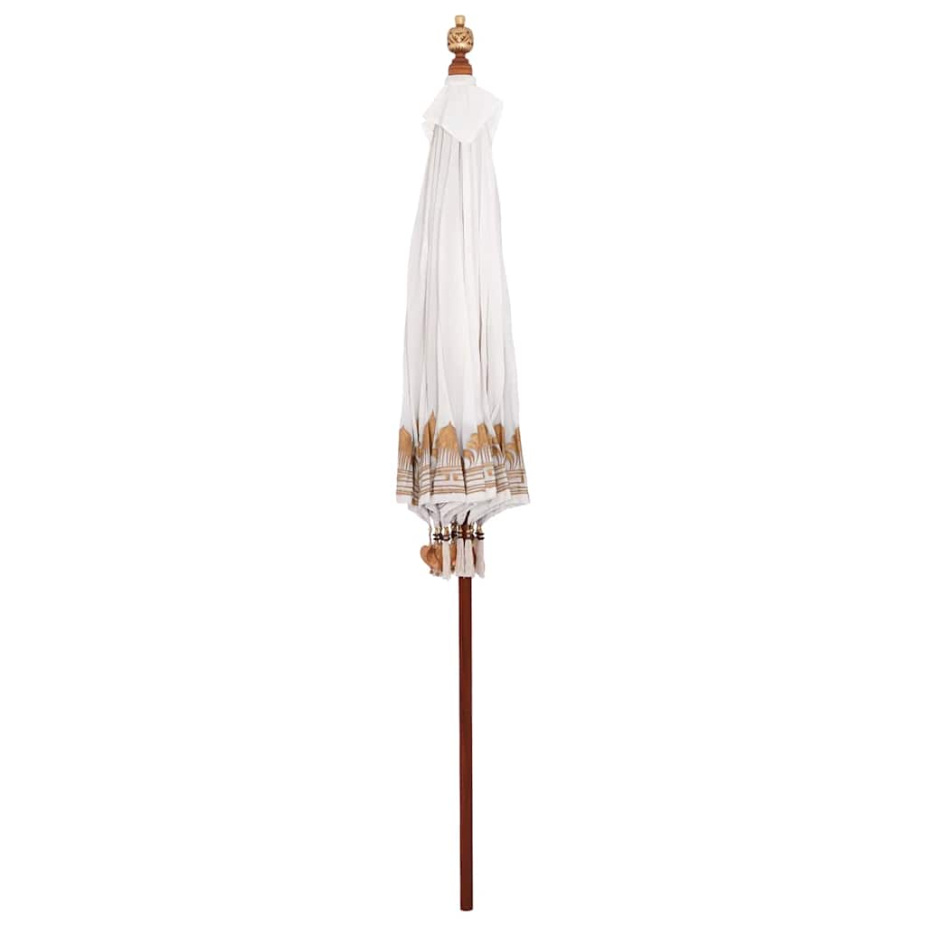 Balinesisk Parasol Krem (210-220) x 260 cm Bomull og solid tre