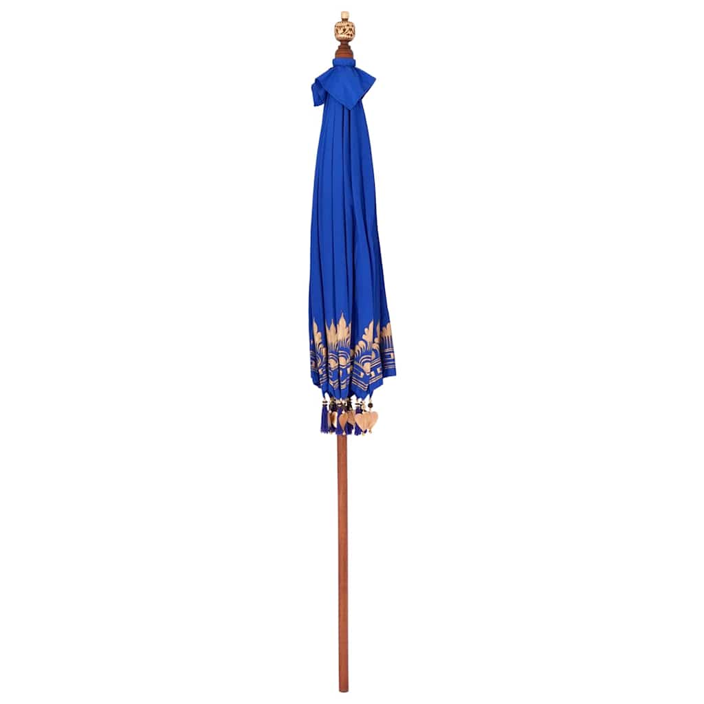 Balinesisk Parasol Blå (210-220) x 260 cm Bomull og solid tre
